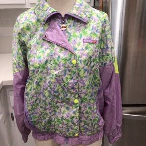 Vintage Ellesse Floral Colorful Windbreaker 80’s M